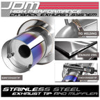 2.25" Stainless Exhaust Catback with 4" Burnt Muffler Tip for Toyota Scion