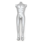Inflatable Mannequin Torso Dummy Display - Silver Armless Fashion