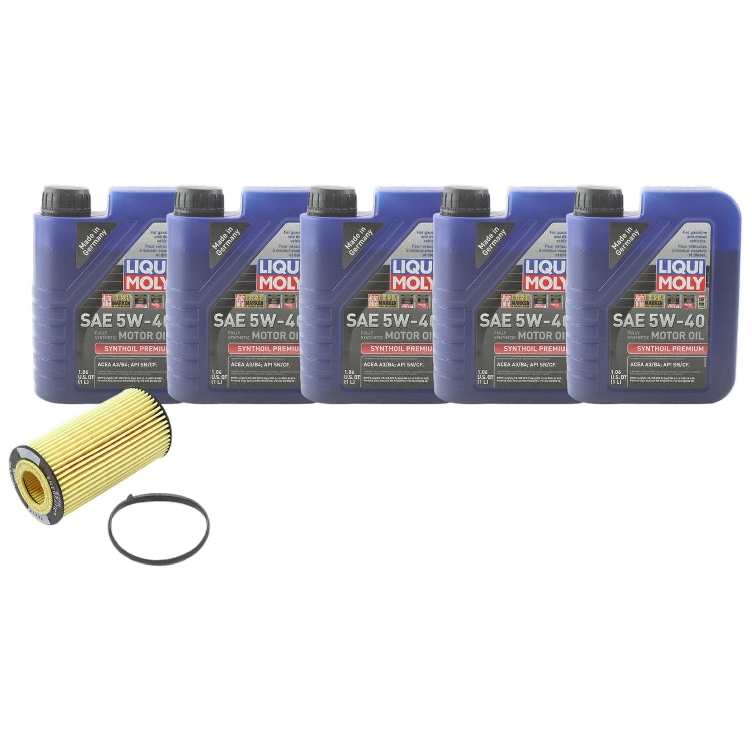 Engine Oil Change Kit 5L LiquiMoly Synthoil 5W40 for A3 Jetta 2.0 (2010–2016)