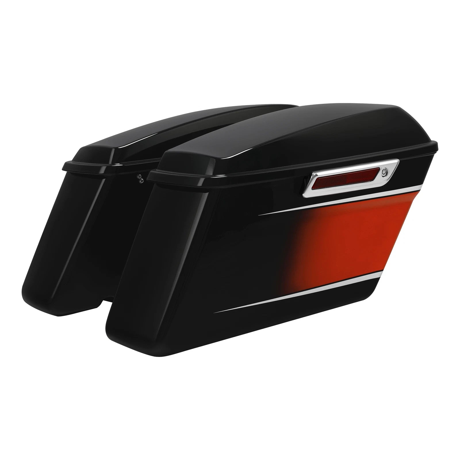 Hard Saddlebag for Harley Street Glide (2014–2024) Sunset Orange/Black Fade