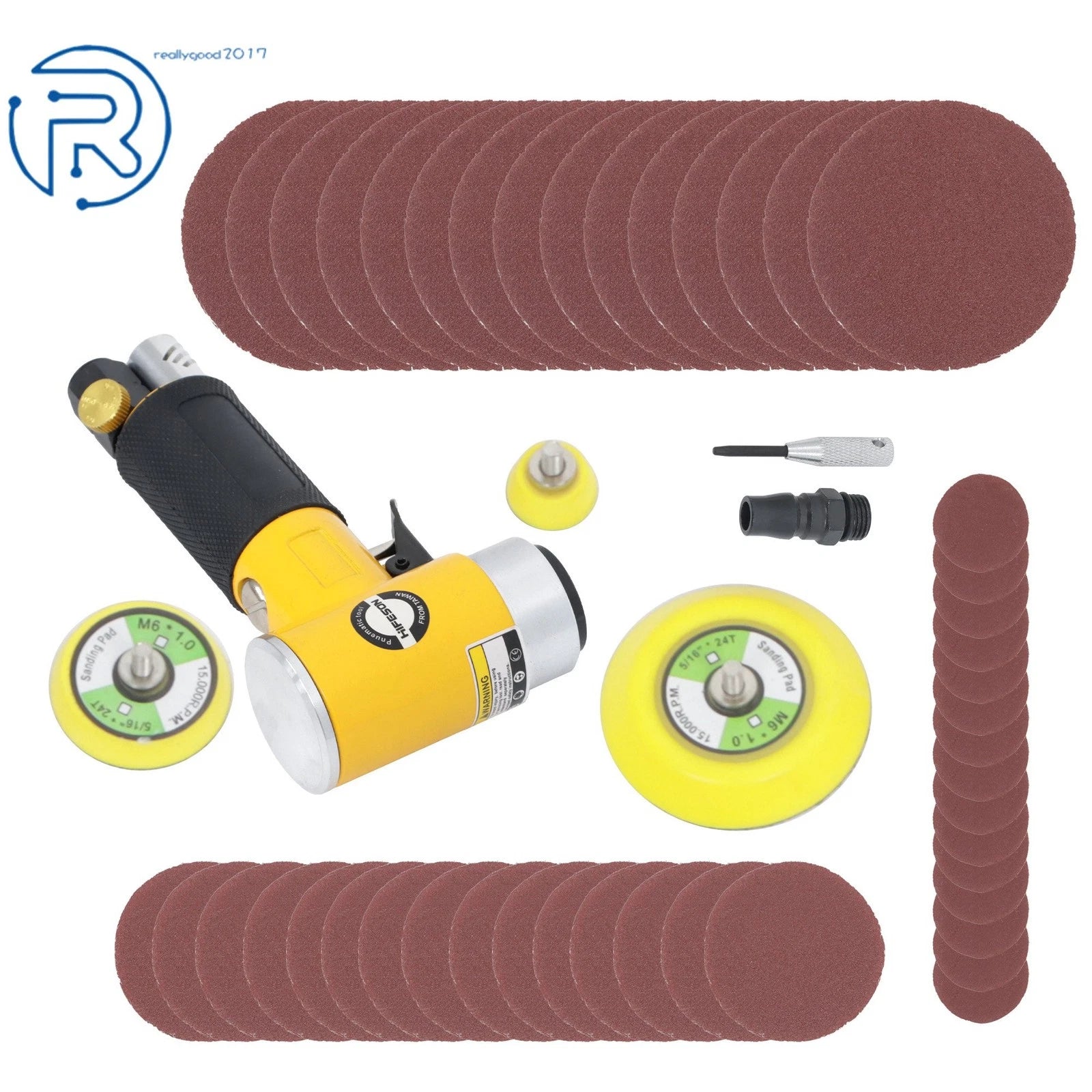 Mini Air Sander for Auto Body Work (1/2/3")