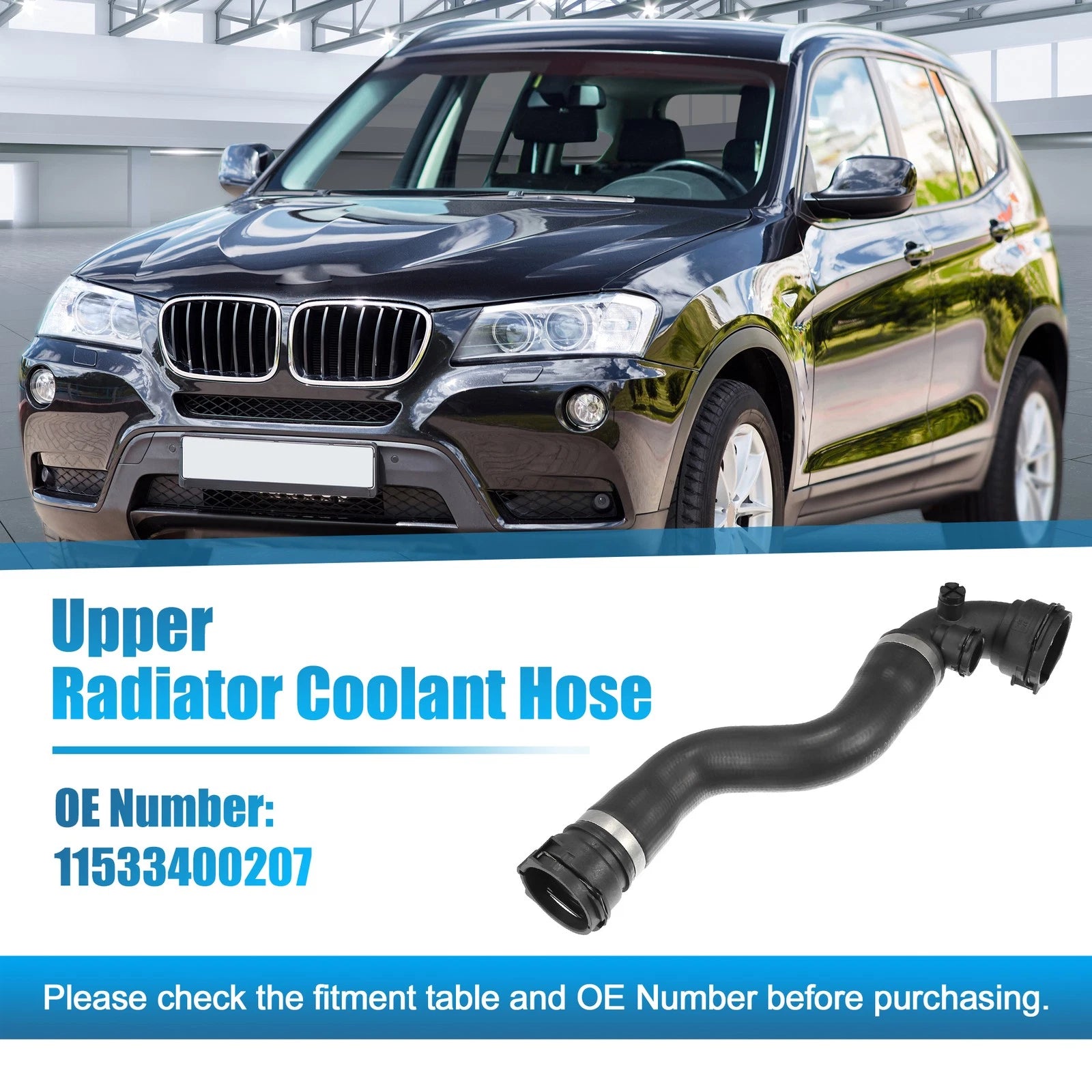 Upper Radiator Coolant Hose Pipe for BMW X3 (2004–2010) No. 11533400207