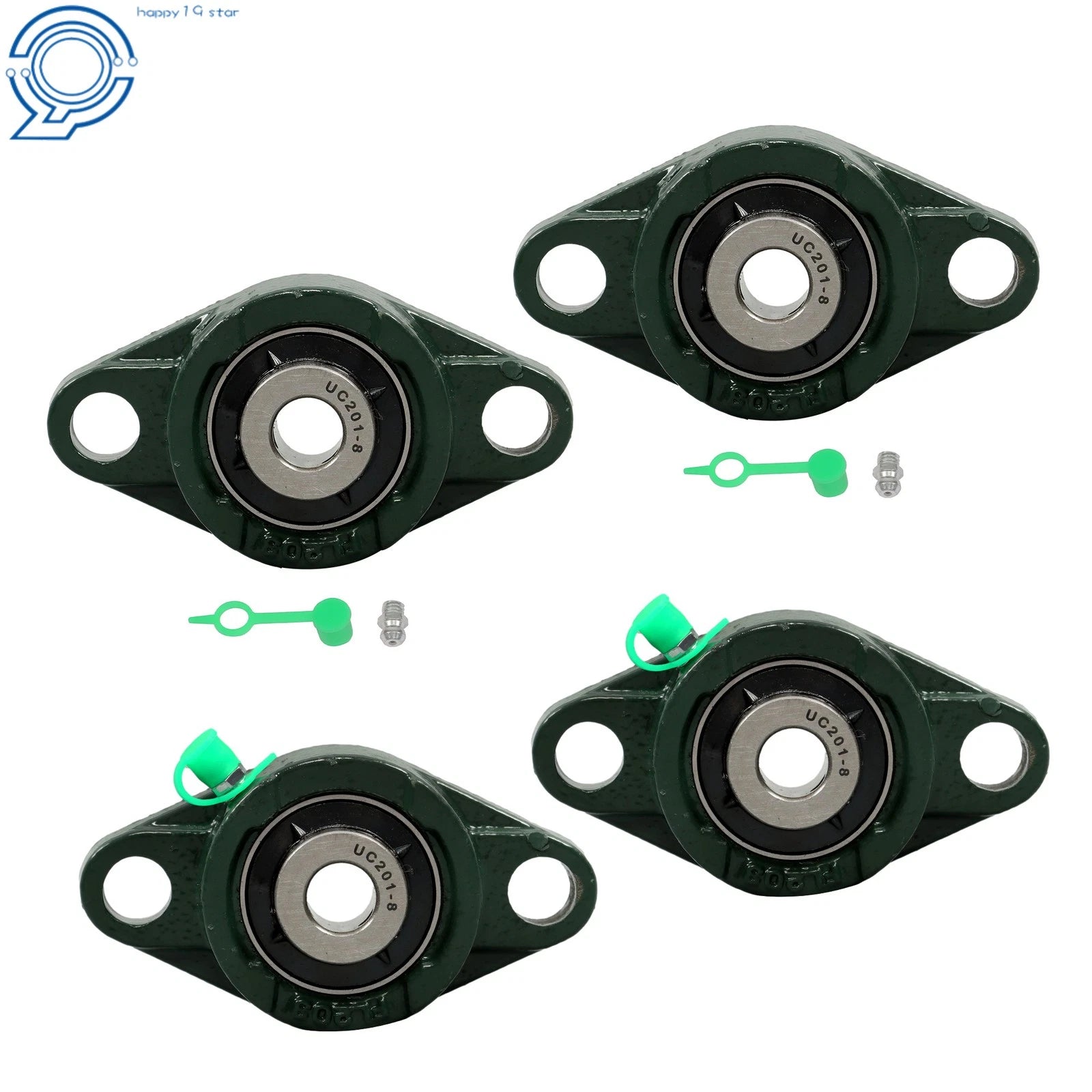 Set of 4 Self-Aligning 2-Bolt Pillow Block Bearings for Various Models