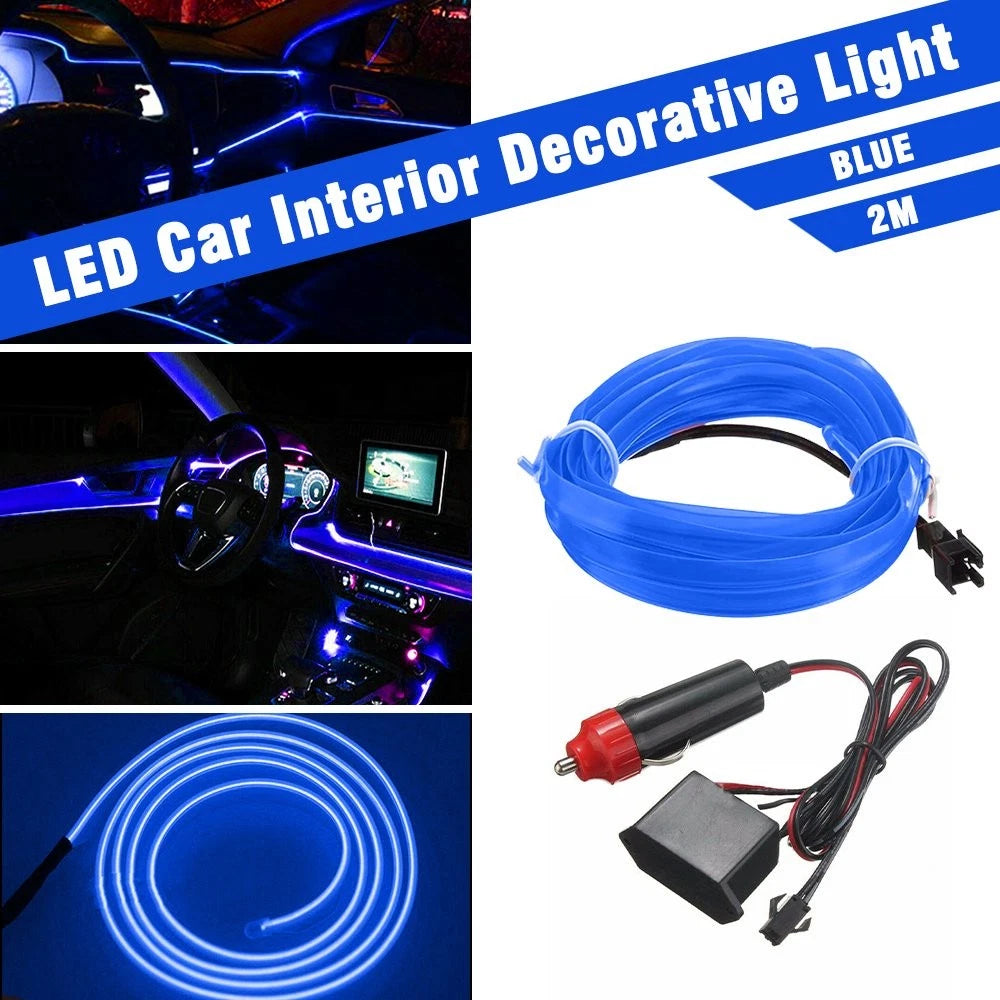 2m Blue LED Interior Wire Strip Light for Universal Cars (2010–2023)