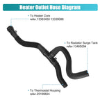 HVAC Outlet Heater Hose for Chevrolet Cruze (2011–2015) 95039027