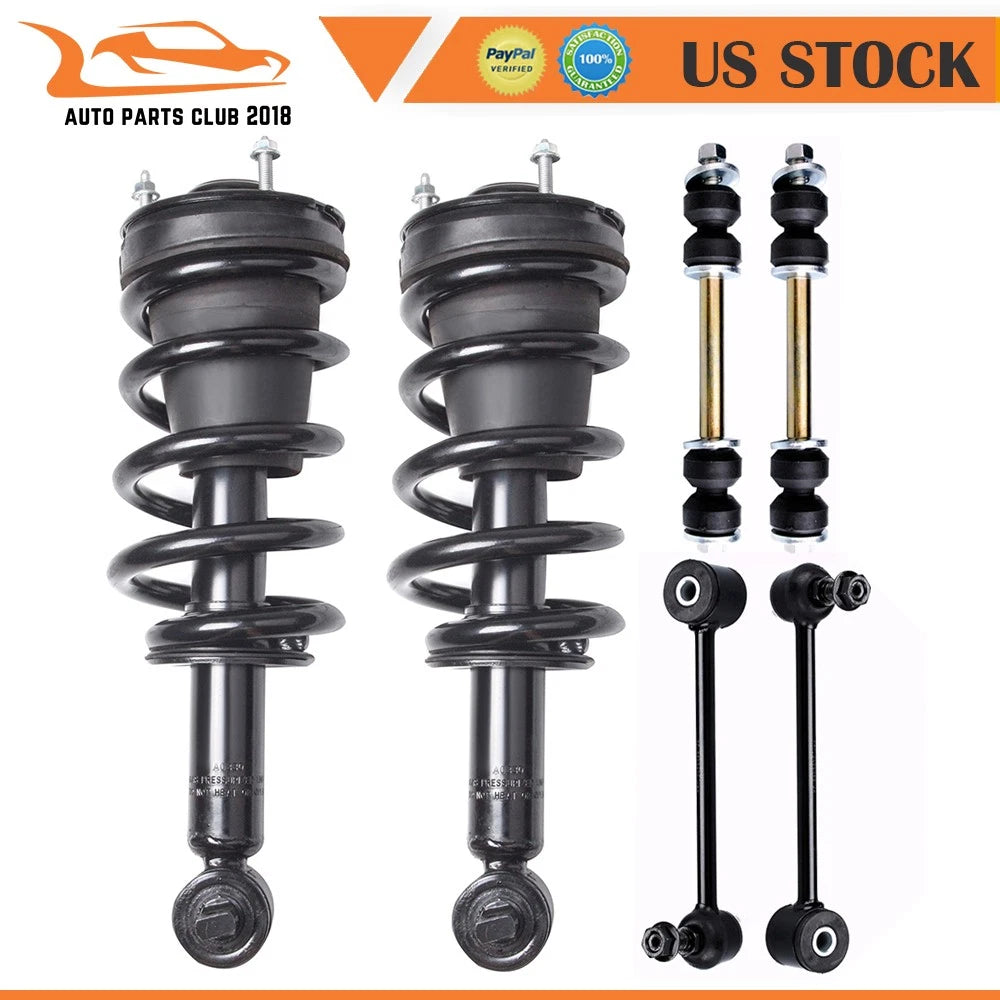Front Struts Assembly Sway Bars Kit for Suburban 1500 Yukon Tahoe (2000–2014)