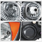 Left Driver Side Headlight Lamp for Chevy Sonic (2012–2016) OE Style Chrome Bezel
