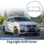 1 Pc Fog Light Grill for BMW X6 (2012–2014) No. 51117312596 Silver Tone