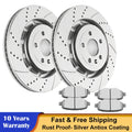 Front Brake Rotors with Ceramic Pads for Ford Flex Taurus Explorer (2009–2019)