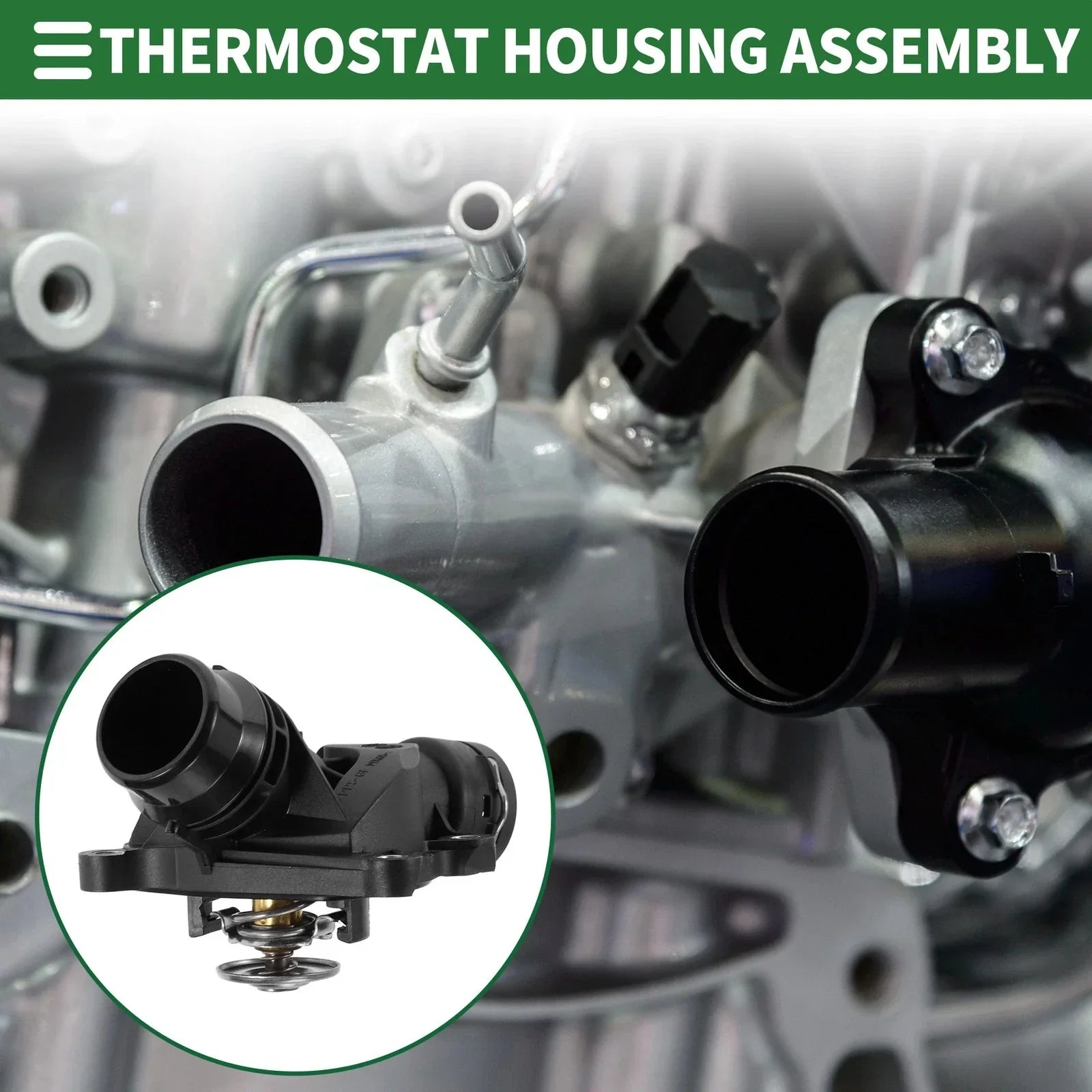 Engine Coolant Thermostat Housing Assembly for BMW 328i 128i Z4 X3 X5 335i