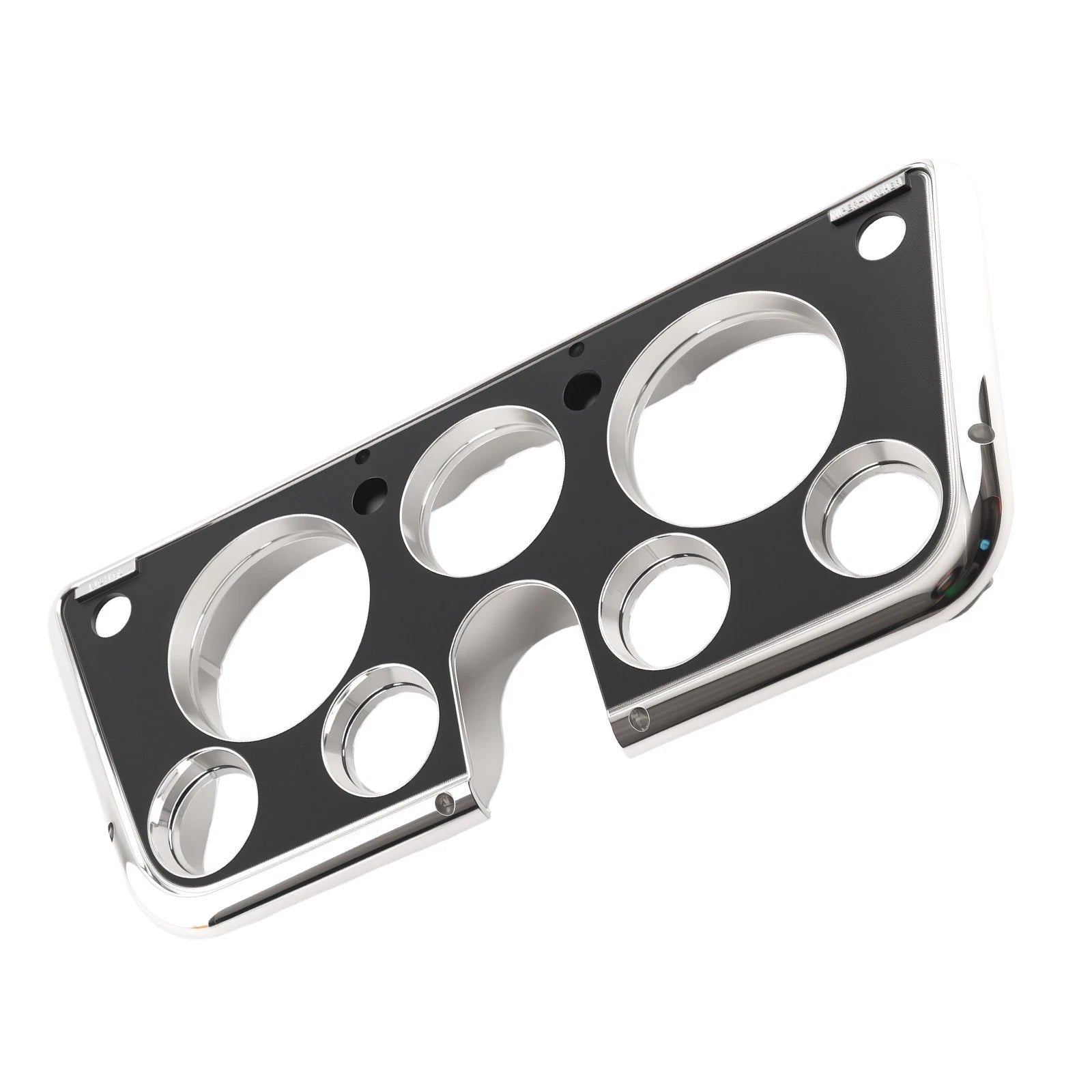 Dash Cover Panel for Chevy C10 Truck (1967–1972) Black Chrome Bezel Trim