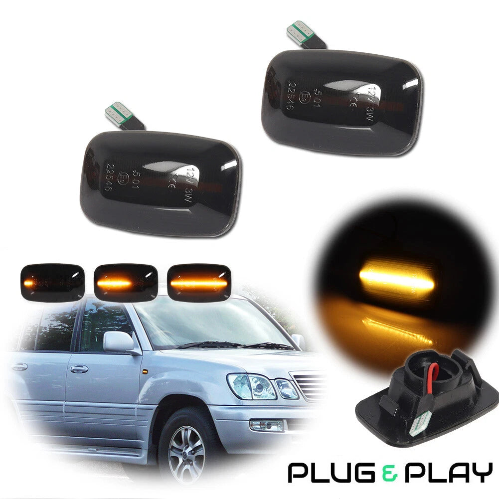 Dynamic LED Side Marker Turn Signal Lamp for Toyota Land Cruiser FJ Prado