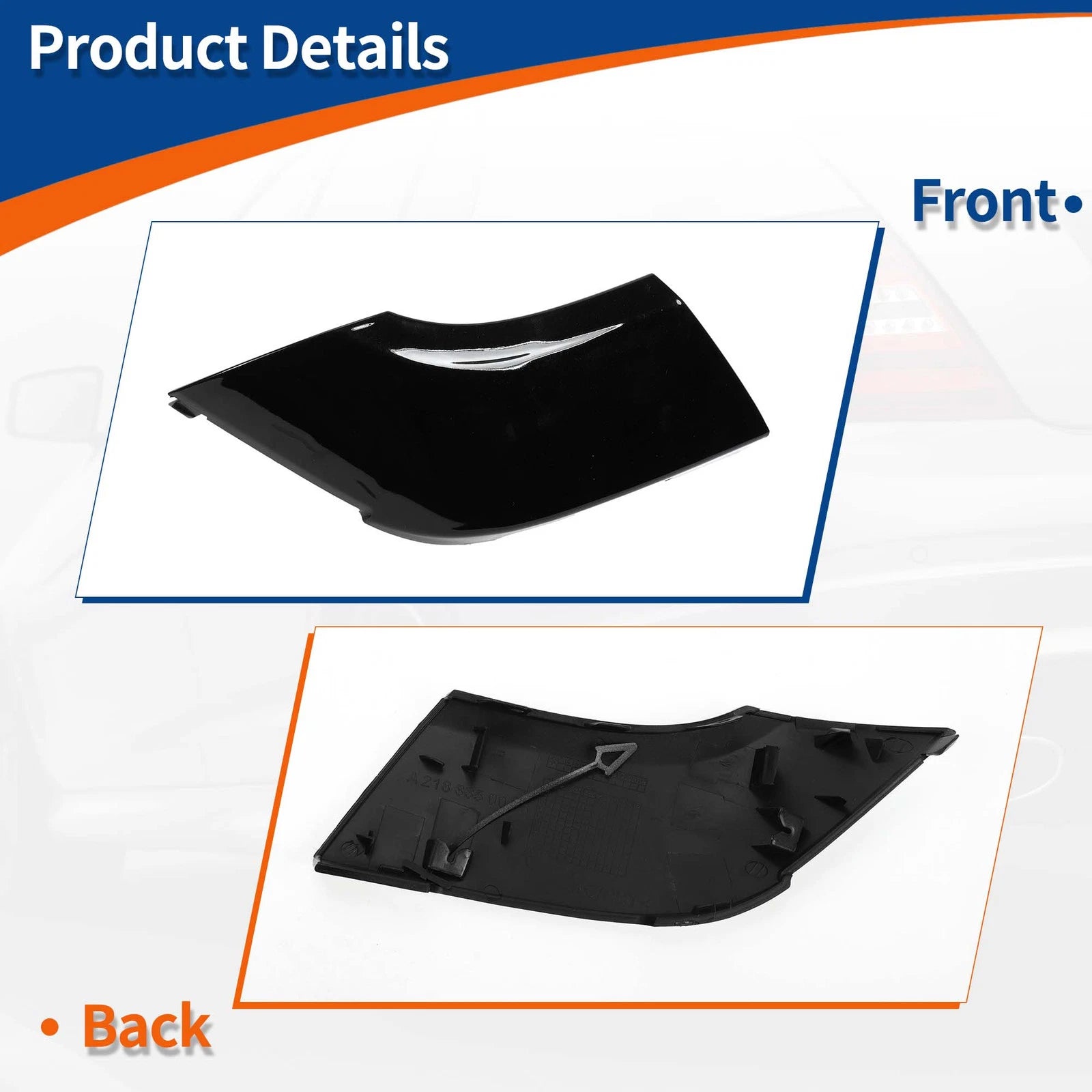 Tow Hook Cover for Mercedes-Benz CLS550 (2012–2018) A2188850026 Black