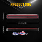 2X Red/Amber Oval 9" LED Tail Lights for Truck Trailer