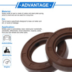 Set of 2 Oil Seal Rotary Shaft Seal FKM Rubber 20x32x7mm