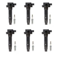 Denso Ignition Coil & 6 NGK Ruthenium Spark Plugs Kit for F-150 Transit-150 (2015–2023)