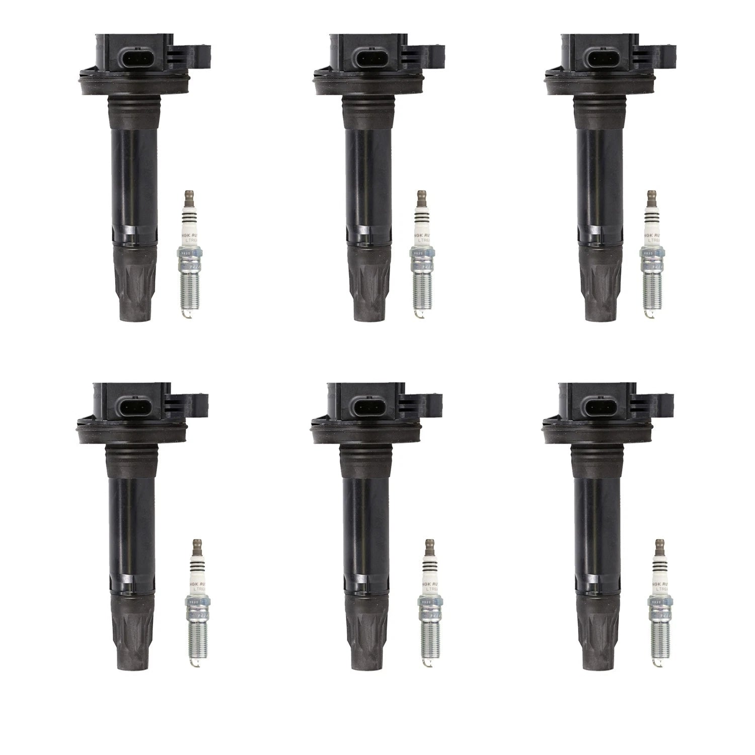 Denso Ignition Coil & 6 NGK Ruthenium Spark Plugs Kit for F-150 Transit-150 (2015–2023)