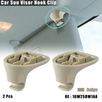 2 x Beige Car Plastic Sun Visor Hook Clips for Dodge Magnum (2005-2007)