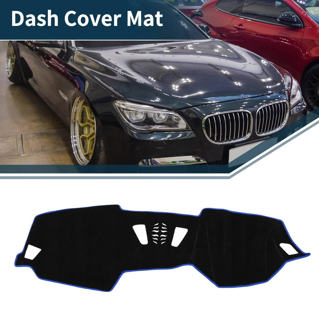 Dashboard Cover Mat for BMW 4 Series (2021) - Sun Protector Pad Black Blue