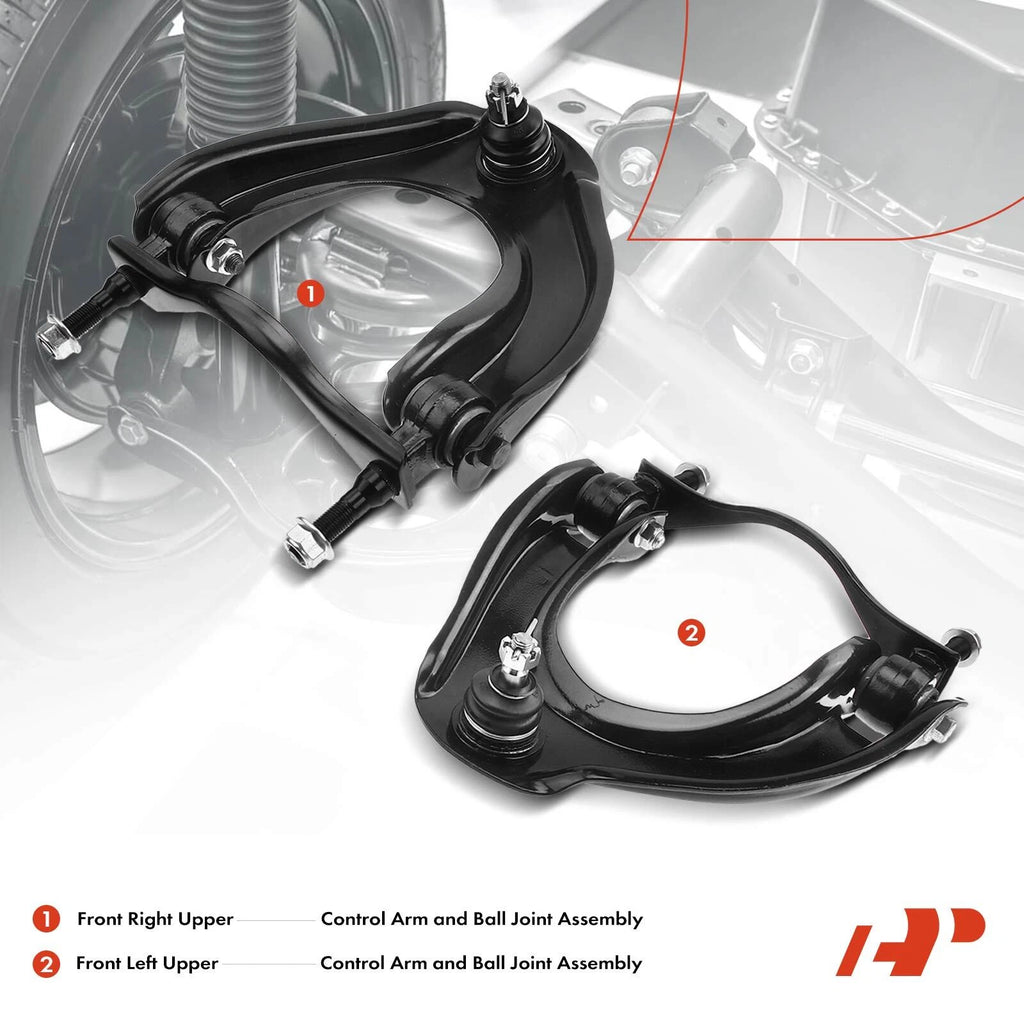 2X Front Upper Control Arm with Ball Joint for Honda Civic (1988-1991)