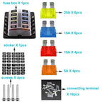 10 Way Circuit ATO ATC Blade LED Fuse Box Holder for Car