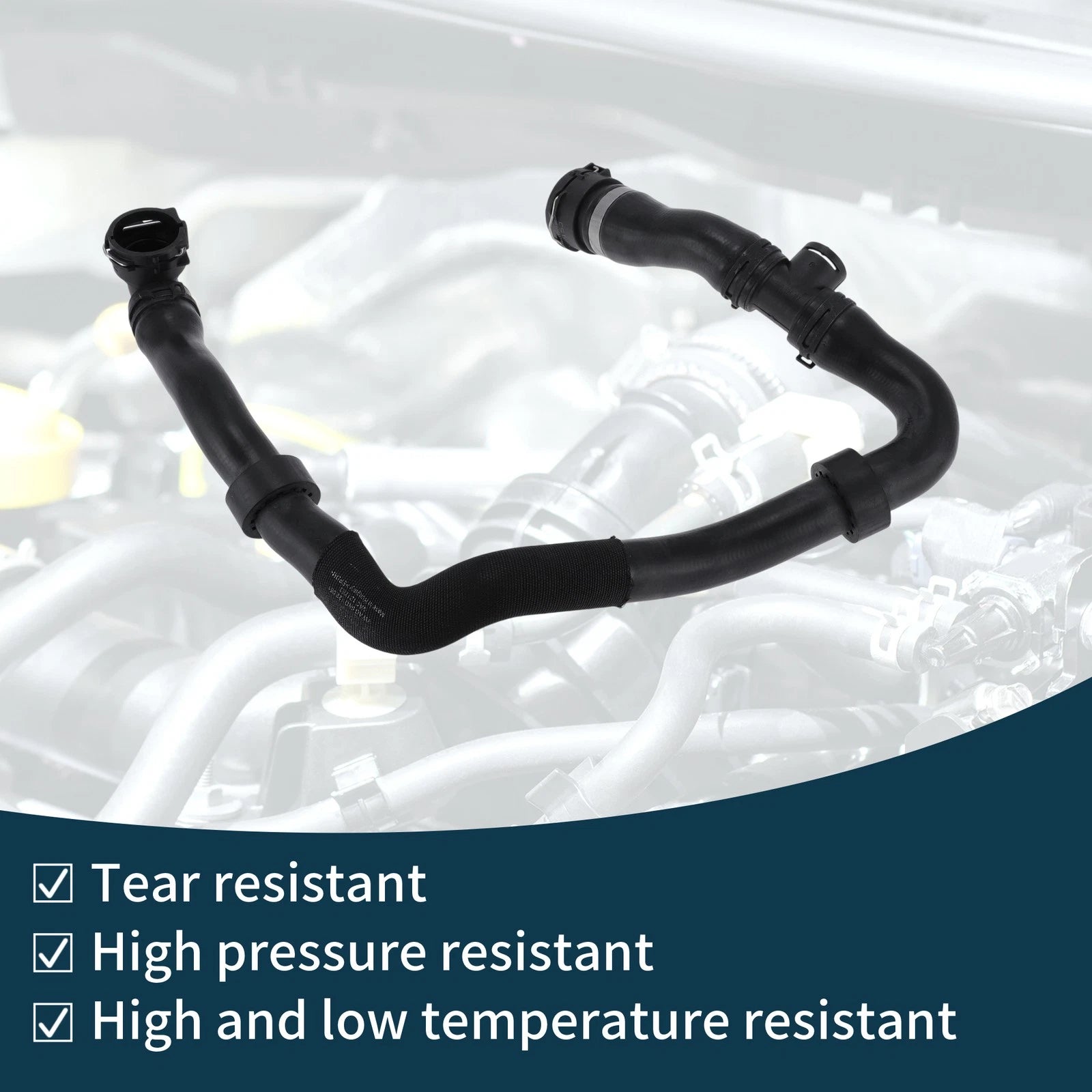 Radiator Hose for Volkswagen Tiguan (2007–2018) No. 5N0121051M Rubber