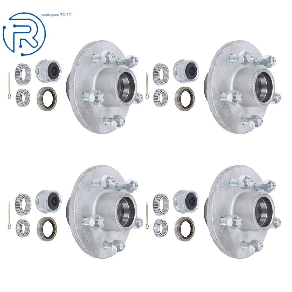 Set of 2 Galvanized Hubs for Boat Trailer (3500lb Axle)