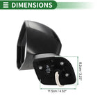 Left Door Mirror for Honda Civic (2012–2015) Manual Folding Gloss Black