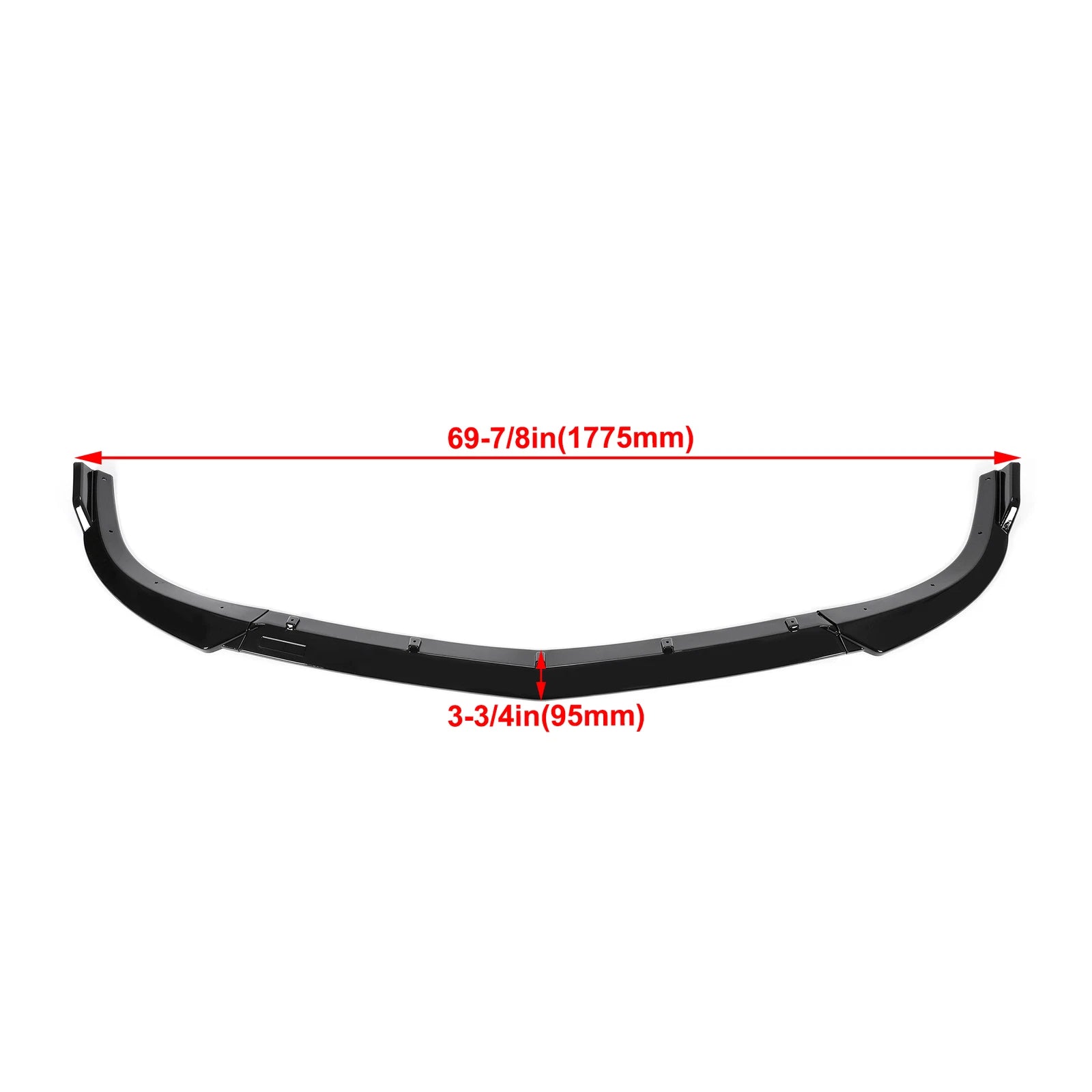 Glossy Black Front Bumper Lip Splitter for Benz C Class W204 (2012-2014)