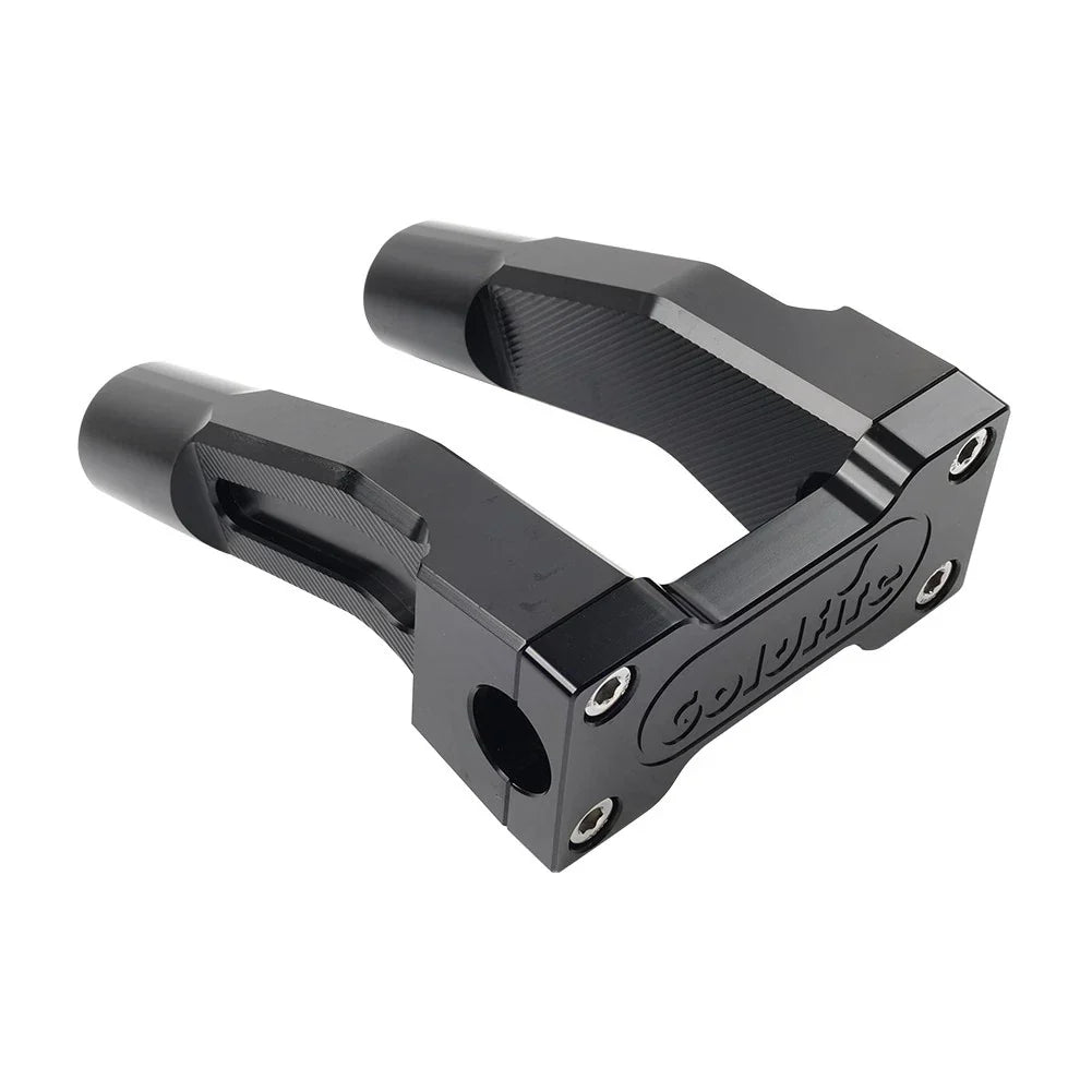 Black 6'' Pullback Handlebar Risers Clamp for Harley 1'' Handlebar