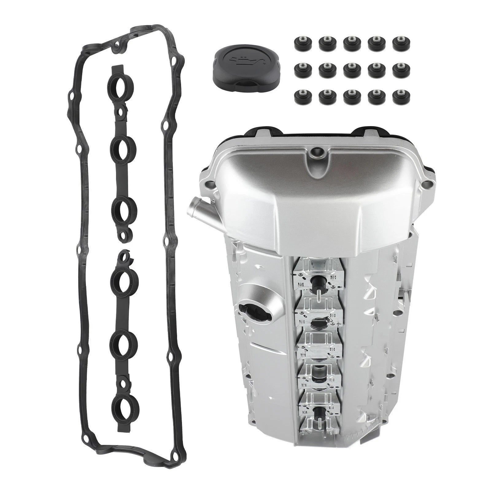 Aluminum Valve Cover w/ Gasket for BMW 525i 528i 325i 328i X5 Z3 (1996–2006)