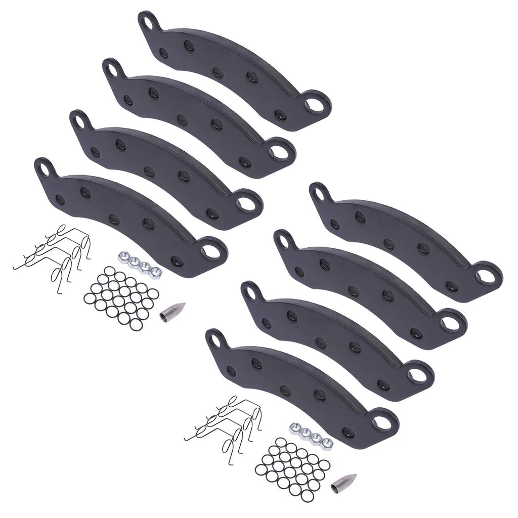 Set of 8 Brake Pads for Dexter Caliper 2 Wheels (10K–12K) Semi-Metallic Black