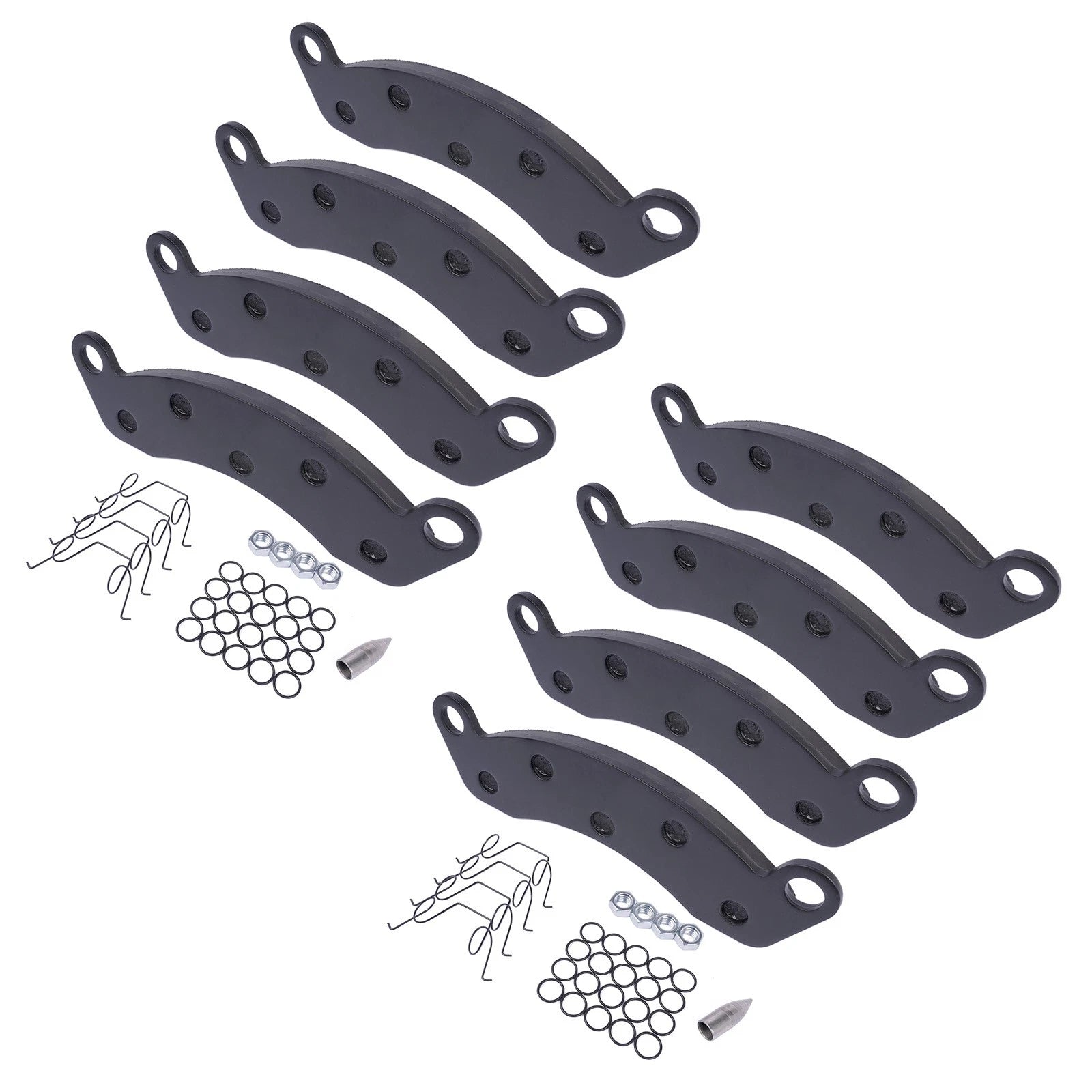 Set of 8 Brake Pads for Dexter Caliper 2 Wheels (10K–12K) Semi-Metallic Black