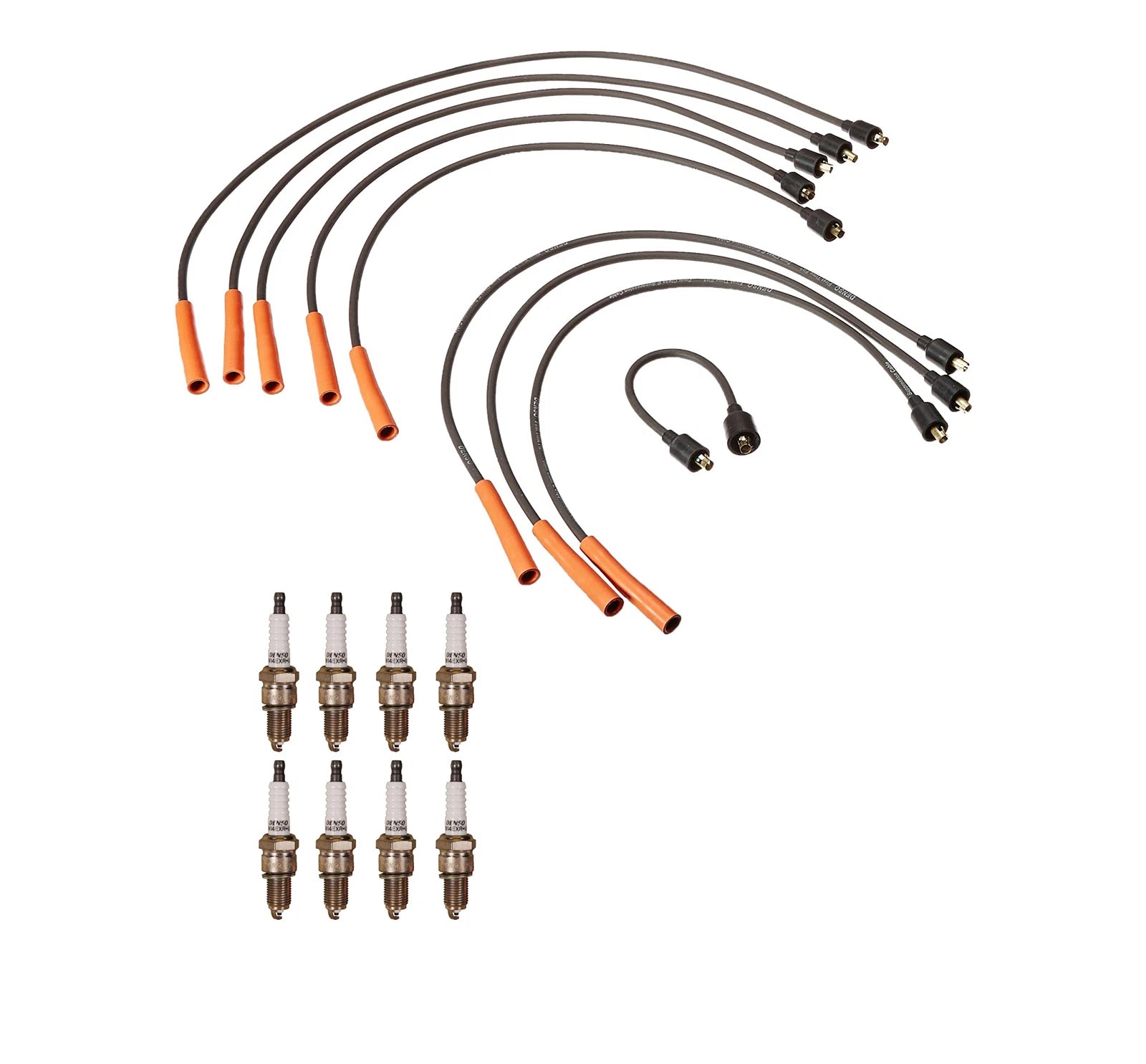 Denso Wire Set & 8 U-Groove Spark Plugs Kit for Dodge Plymouth V8