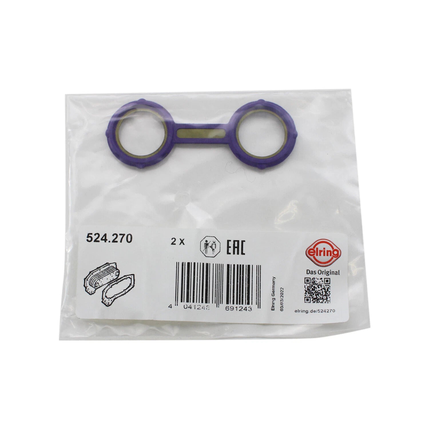 Elring Engine Oil Cooler Seal 524.270 for Dodge Freightliner Jeep (2007–2016)