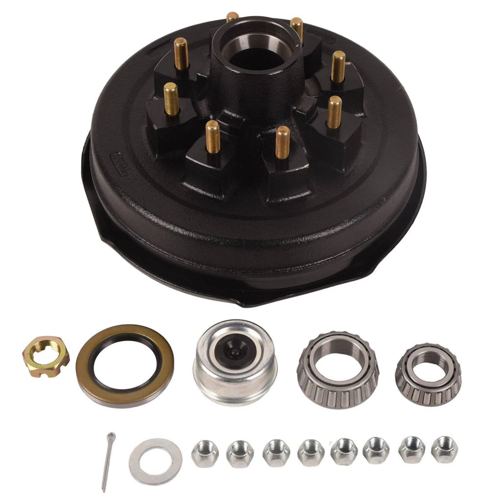 8 on 6.5 Trailer Hub Drum with 12" Electric Brakes Left for 7000lb