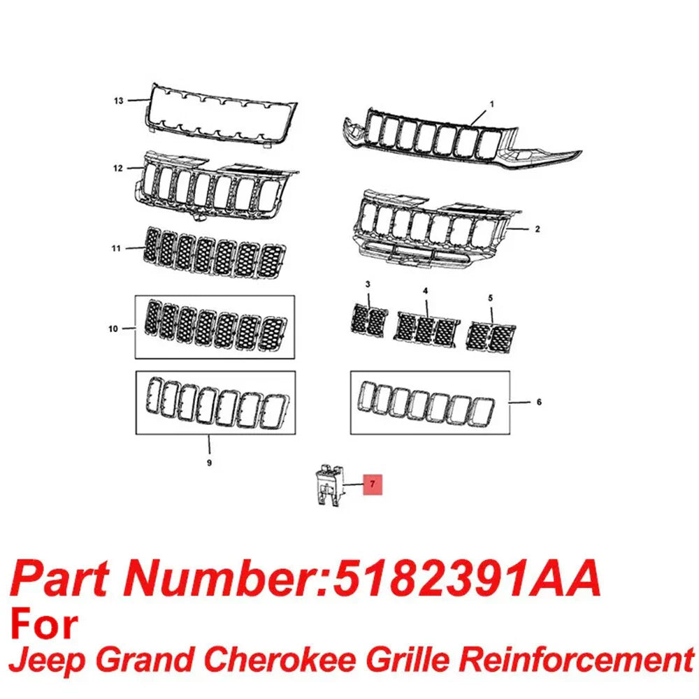 Front Grille Bracket Reinforcement for Jeep Grand Cherokee (2011-2017)