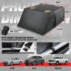 Roof Cargo Bag for Universal Fit (Waterproof, PVC Coated, 4 Straps)