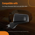 Driver Side View Mirror for Silverado 1500 (2019–2024) GM1320582 Power 3Pins