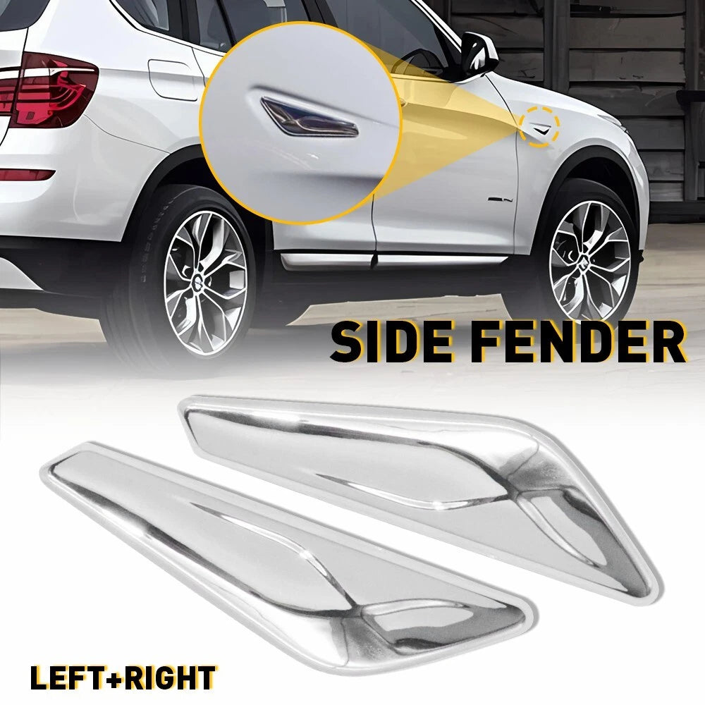 Set of 2 Chrome Front Fender Finisher Trim for BMW X3 X4 (2013–2018)
