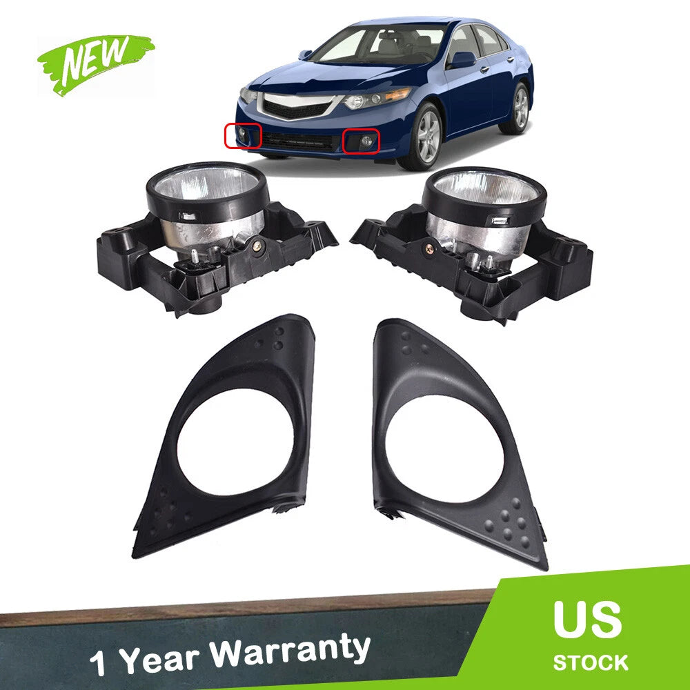 Set of 2 Fog Light Lamp Covers for Acura TSX (2009–2010) Metal