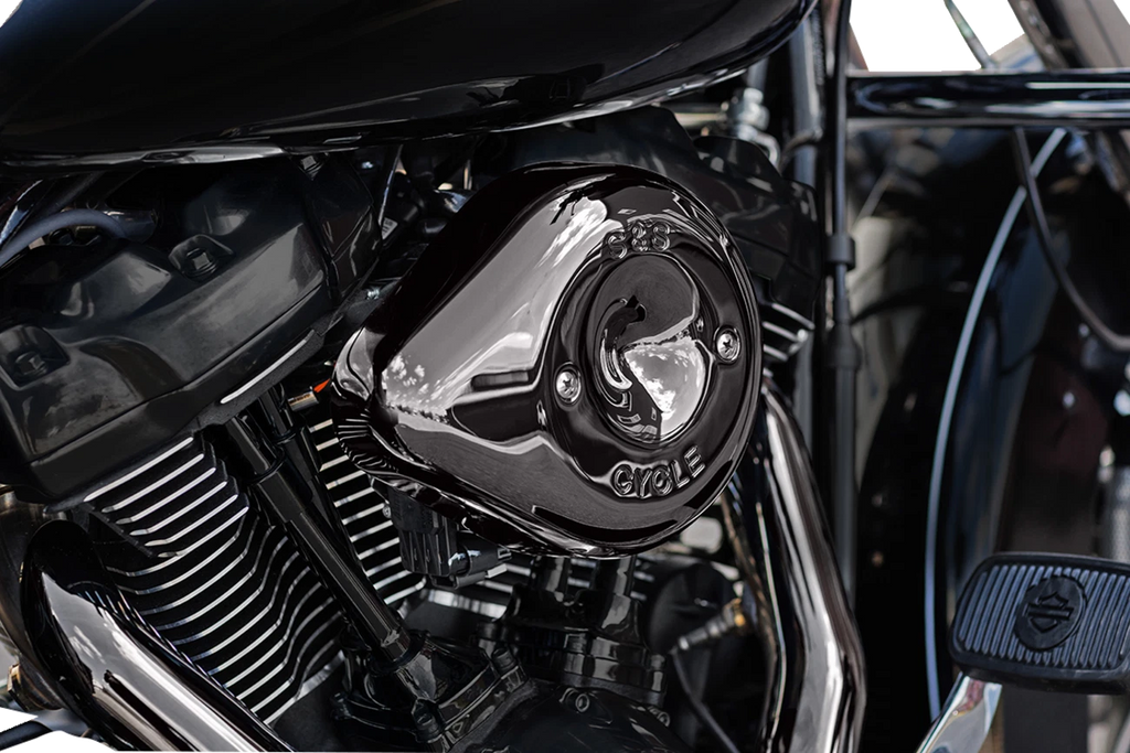 S&S Stealth Teardrop Air Cleaner for Harley M8 (2017–2025) Lava Chrome
