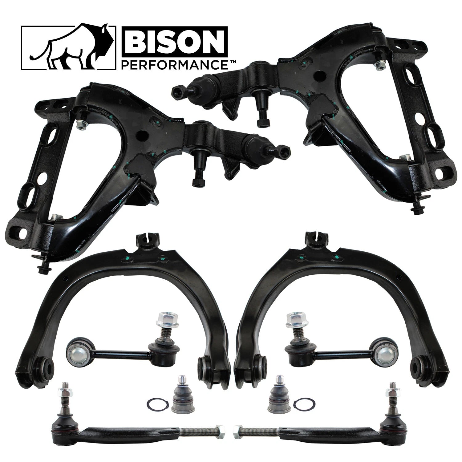 10pc Control Arms Sway Bars Tie Rods Kit for Chevy GMC