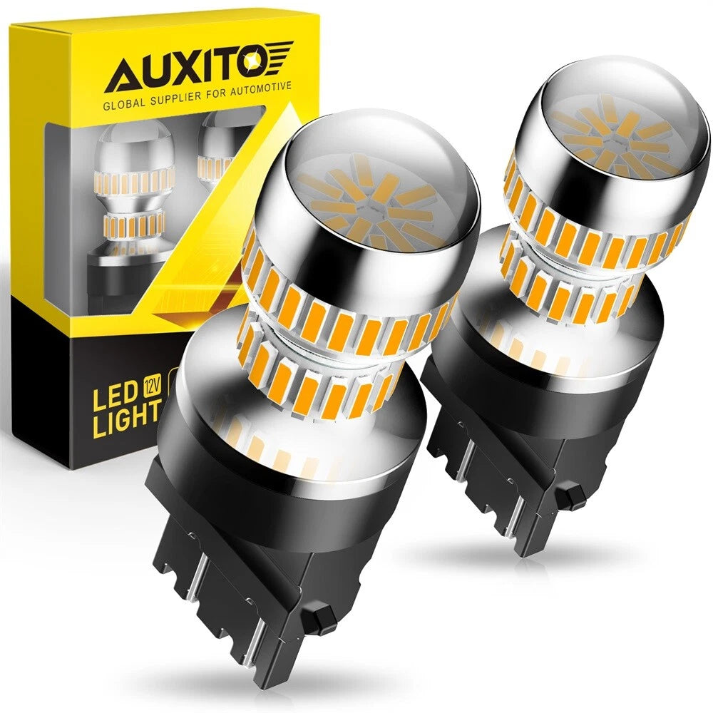 Set of 2 Amber LED Turn Signal Parking Light Bulbs