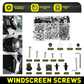 190pcs Fairing Bolts Kit for Yamaha YZF R1 (1998–2021) YZF R6 (1999–2020) Silver Aluminum