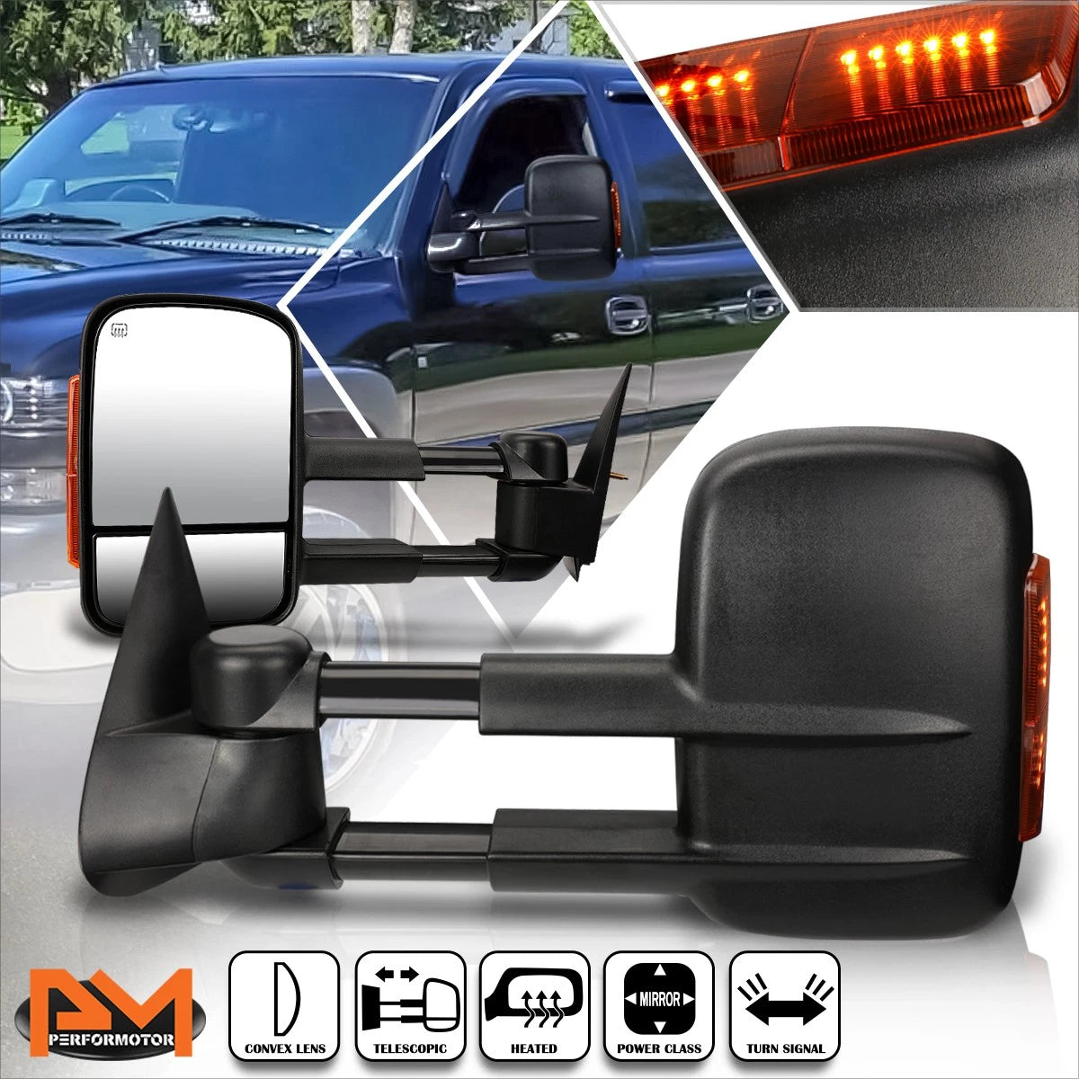 Power Heated Towing Mirror with LED Signal for Silverado/Sierra (1999–2002)