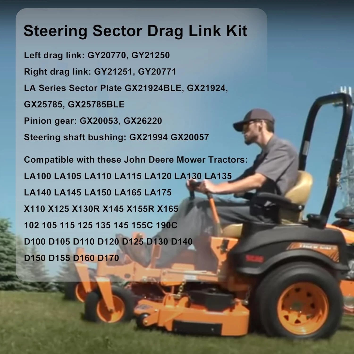 Steering Sector Drag Link Kit for John Deere LA100-LA130