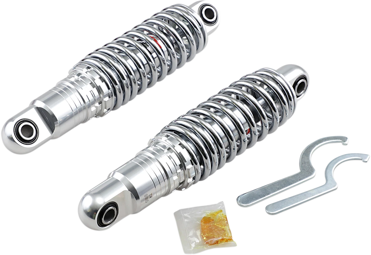 Premium Ride-Height Adjustable Chrome Shocks for Drag Specialties