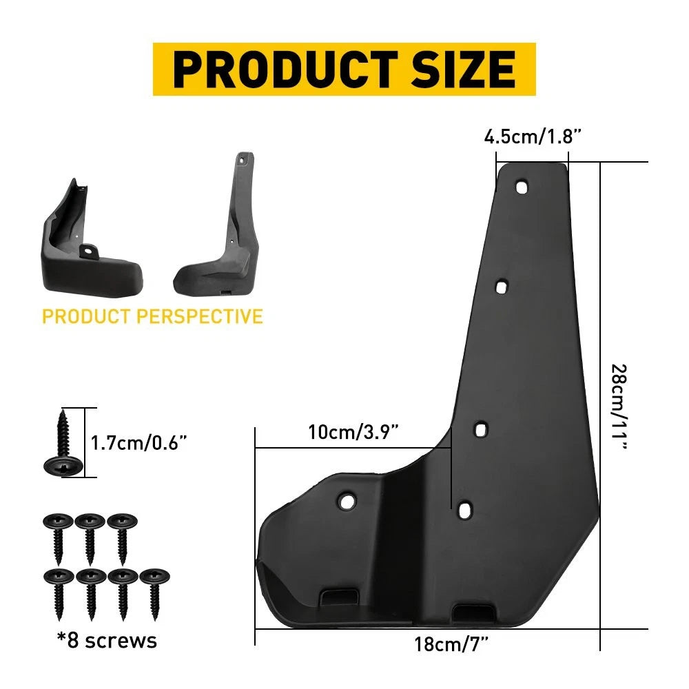 Set of 4 Mud Flaps for Honda Civic Hatchback (2017–2021)