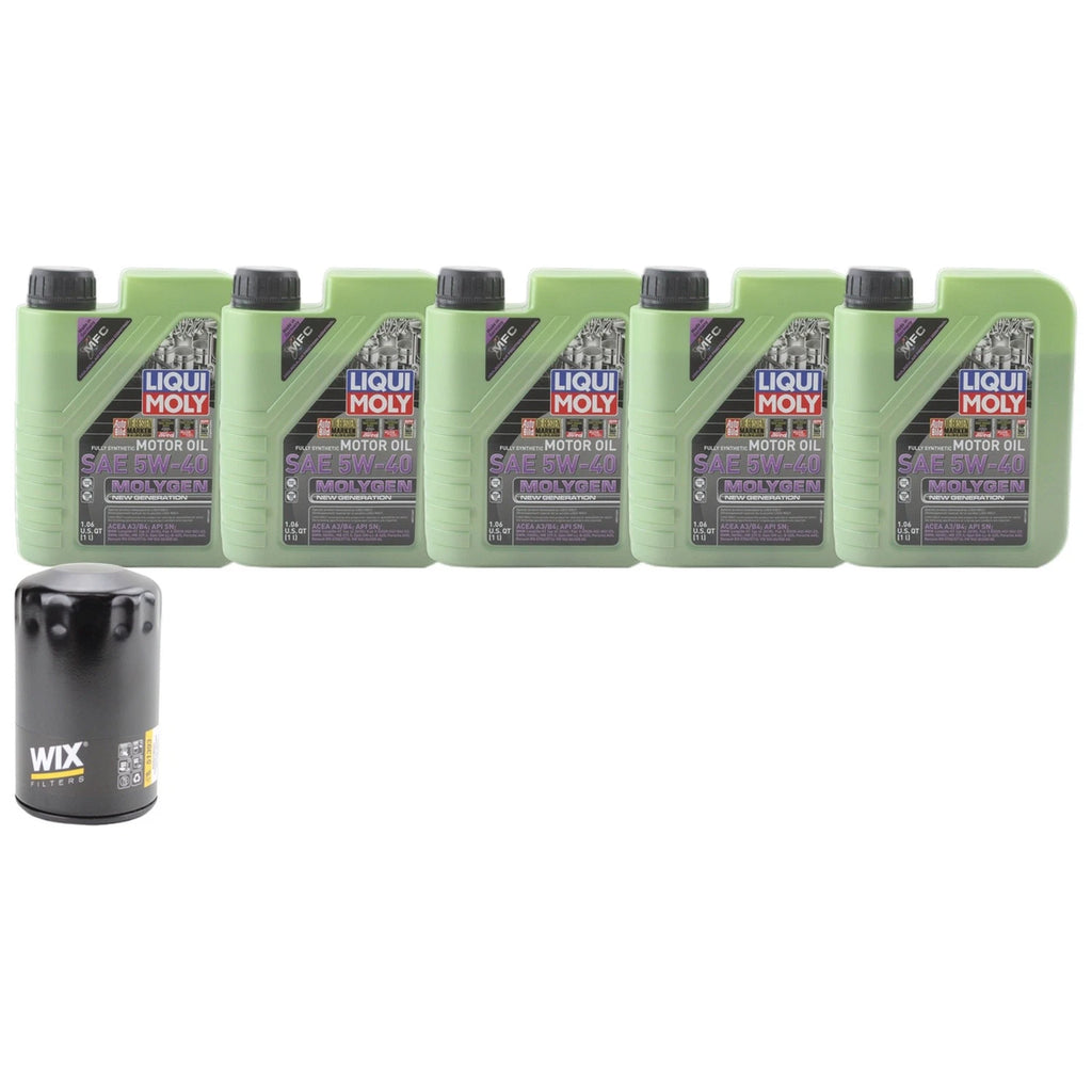 5L Liqui Moly Molygen 5W40 Engine Oil Change Kit for Golf Jetta TT (2010–2023)